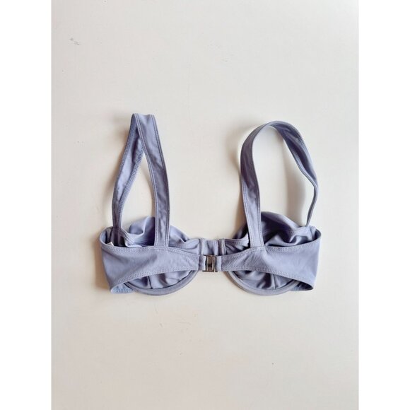 BELLE THE LABEL Oracle Periwinkle Blue Underwire Balconette Bikini Top, Size L - Picture 9 of 13